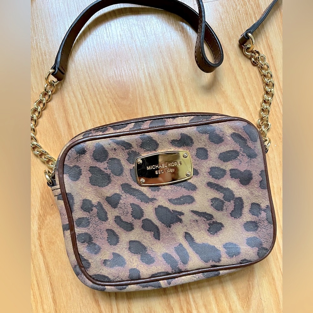 Michael Kors Mini Crossbody Leopard Bag